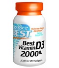 Doctor's Best Best Vitamin D3 2000 IU, Softgel Capsules, 180-Count
