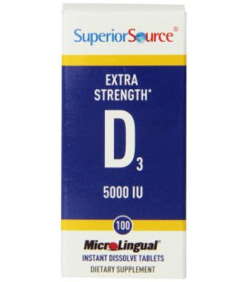 Superior Source Extra Strength Vitamin D 5,000 IU Tablet, 100 Count