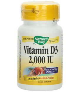 Nature's Way Vitamin D-3 2000 Iu, Softgels, 120-Count