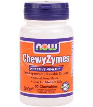 NOW Foods ChewyZymes  90 Chewables
