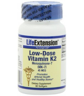 Life Extension Low-dose Vitamin K2, Softgels, 90-Count