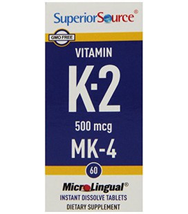 Superior Source Vitamin K2 MK4 Tablets, 500 mcg, 60 Count