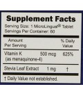 Superior Source Vitamin K2 MK4 Tablets, 500 mcg, 60 Count