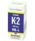 Superior Source Vitamin K2 MK4 Tablets, 500 mcg, 60 Count