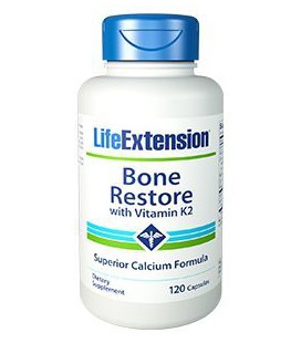 Life Extension - Bone Restore With Vitamin K2 - 120 Caps (Pack of 2)