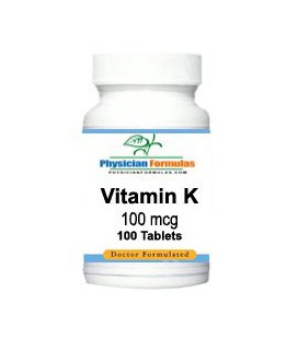 Vitamin K Supplement 100 Mcg, 100 Tablets - Endorsed by Dr. Ray Sahelian, M.D. - A phytonadione for blood clotting