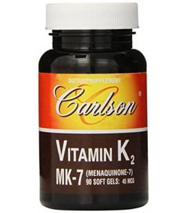 Carlson Labs Vitamin K2-7 45 MCG Mineral Supplement Softgels, 90 Count