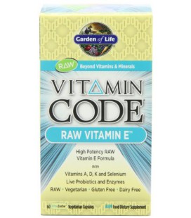 Garden of Life Vitamin Code Vitamin E, 60 Capsules