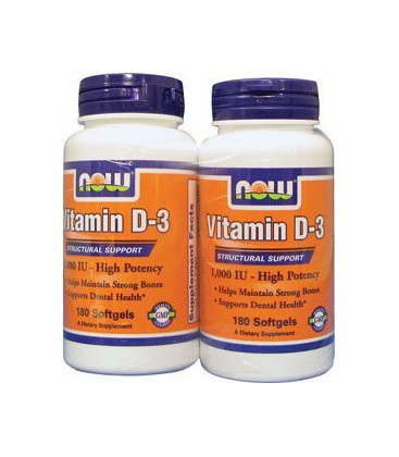 Now Foods Vitamin D3-1000iu, Soft-gels, 360-Count
