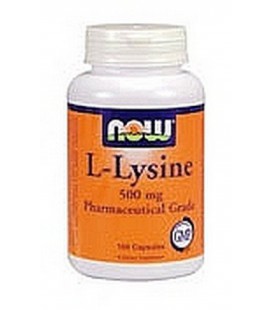 NOW Foods L-Lysine 500mg, 100 Capsules (Pack of 3)