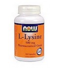 NOW Foods L-Lysine 500mg, 100 Capsules (Pack of 3)