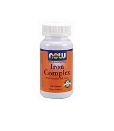 NOW Foods Iron Complex, 100 Tablets (Pack of 3)