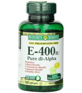 Nature's Bounty Vitamin E 400IU, 120 Softgels (Pack of 3)