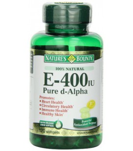 Nature's Bounty E-400 Iu Natural Pure D-alpha, 120 Softgels