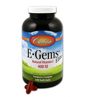 Carlson Labs E-Gems Natural Vitamin E Elite, 400 IU, 240 Softgels