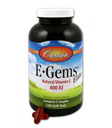 Carlson Labs E-Gems Natural Vitamin E Elite, 400 IU, 240 Softgels