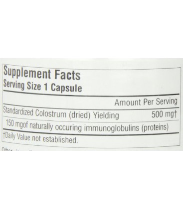 Source Naturals colostrum 500mg, 120 capsules