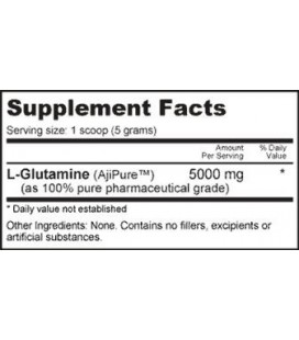 NutraBio 100% Pure L-Glutamine Powder - 500 Grams - Testé HPLC, micronisées, Unflavored, sans additifs ou des charges, BPF. Sup