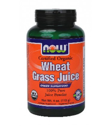 NOW Foods - Wheat Grass Juice Powder Certified Organic - 4 oz. ( Multi-Pack)