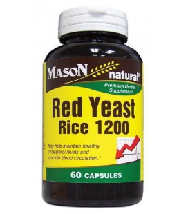 Mason Vitamins Red Yeast Rice 1200, 60 Capsules, Bottles (Pa