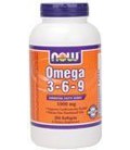 NOW OMEGA 3-6-9 Hexane Free Nutritional Oils - 250 Softgels