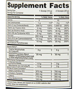 Or Optimum Nutrition standard pré-entraînement 30 Servir Supplément, Fruit Punch, 300 Gramme