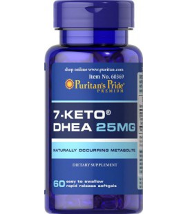 Fierté Rapid Release Capsules de Puritan, 7-Keto DHEA, 25 mg, 60 comte
