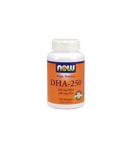 Now Foods DHA - 250, 120 softgels (Pack of 2)