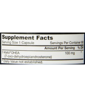 Jarrow Formulas 7-Keto DHEA, 100 mg, 90 comte