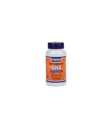 Now Foods DHA 100mg Chewable Soft-gels, 60-Count