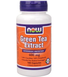 Now Foods Green Tea Extract 400mg 60%, 100-Capsules