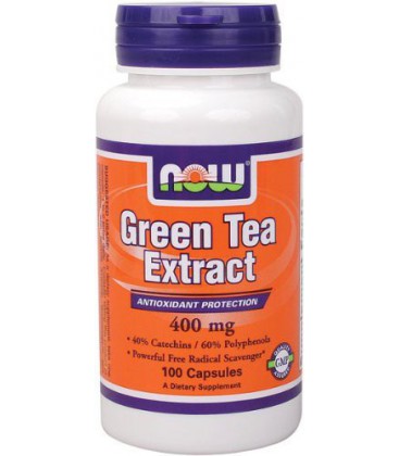 Now Foods Green Tea Extract 400mg 60%, 100-Capsules