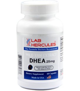 HERCULES DHEA 25 mg, extrait d'igname sauvage, les niveaux naturels puisse diminuer avec le vieillissement et le stress 25 mg,