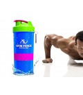 GYM FORCE 1 Protein Shaker Bottle - Weight Loss Diet BPA Bodybuilding intelligents Shakers Qualité garantie avec Voyage Coupe