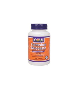 NOW Foods, POTASSIUM GLUCONATE 99mg 250 TABS