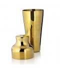 Viski acier inoxydable traditionnelle 25 oz Boisson Cocktail Shaker, plaqué or, Comprend Shaker et Cap
