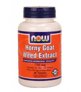 Now Foods Horny Goat Weed Extract 750 mg - 90 Tablets ( Multi-Pack)