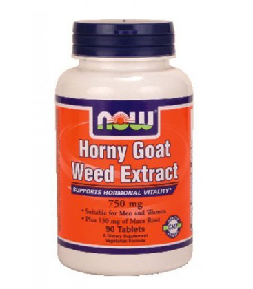 Now Foods Horny Goat Weed Extract 750 mg - 90 Tablets ( Multi-Pack)