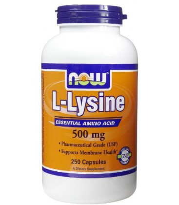 Now Foods L-Lysine, 250 tablets / 500mg (Pack of 2)