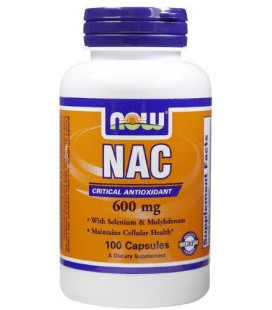 Now Foods NAC 600mg, 100 caps (Pack of 2)