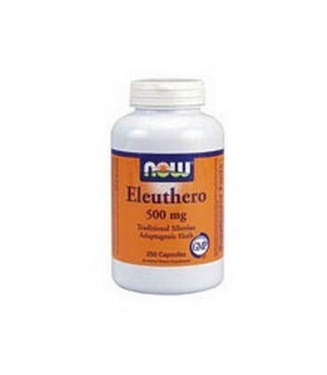 NOW Foods Eleuthero, 250 Capsules / 500mg (Pack of 2)