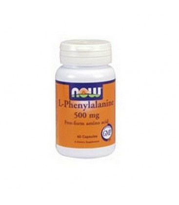 NOW Foods L-phenylalanine, 60 Capsules / 500mg (Pack of 3)