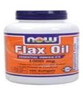 NOW ORGANIC FLAX OIL 1000 MG - 100 SOFTGELS