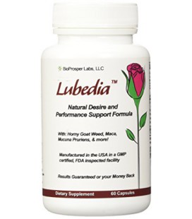 Lubedia 9-ingrédient libido, la performance et l'endurance Support Formula avec Horny Goat Weed, Maca, Macuna Pruriens